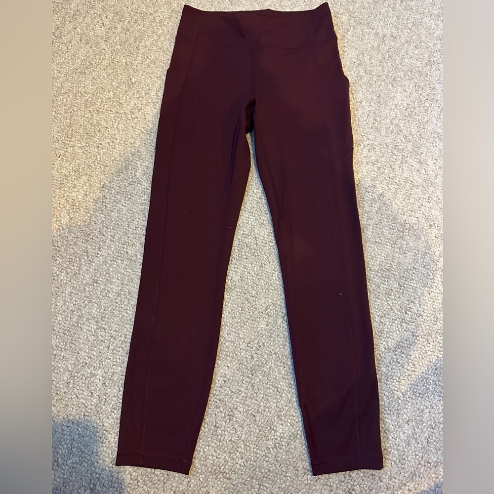 Burgundy Lululemon Leggings